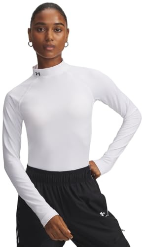 Under Armour Women's UA Authentics Mockneck, Ultra-Warm Polo Neck Top for Women, Thermal Long Sleeve Running Top with Anti-Odour Technology