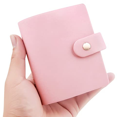Ruibytree 52 Pockets Mini Instant Film Photo Album for Fujifilm Instax Mini 12 11 9 8 8+ 40 7S 90 SE, PU Leather Cover Small Album for Polaroid 2x3 Pictures (Pink, 1Pack)