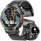 paazomu Multifunktions-Smartwatch mit Taschenlampe 1,45 Zoll Fitness-Tracker mit Gesundheitsmonitor, kompatibel mit Android iOS für Outdoor-Aktivitäten und den täglichen Gebrauch