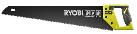Ryobi - Scie égoïne à main longueur 55cm - lame antirouille 7 TPI - Poignée ergonomique caoutchoutée - RHCHS-550
