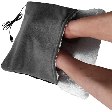 Calentador eléctrico – Calentador de pies eléctrico lavable, almohadilla térmica rápida | Calentador de pies frío Usb debajo del escritorio, almohadilla térmica extra grande, manta térmica