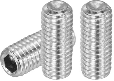 PATIKIL 10 st. skruvar set, M8 x 25 mm hexagon grovskruv 304 rostfritt stål insexkant gängstift för fäste dörrhandtag vattenkran lampreparation