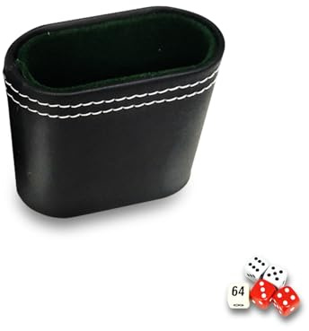 Tärningskopp, 2,8 x 1,4 tum dubbla lager tyst läder tärningskopp, bärbar stapling för bar, KTV, poker liars partyspel och