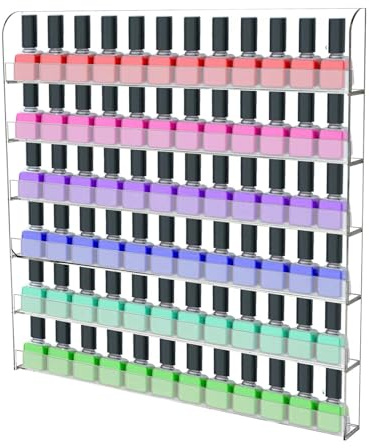 XIUsheUA Espositore da Parete for smalti, espositore da Parete for Colla e Olio for Unghie, da Mettere su Uno scaffale, Organizer for smalti, scaffale portaoggetti per Manicure, Salone di Bellezza