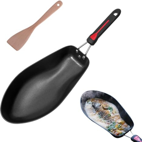 Sartén antiadherente, sartén para barbacoa, sartenes para panqueques, sartenes multiusos para cocinar pescado, filetes, panqueques, verduras, freidora duradera para a la parrilla, cocina al