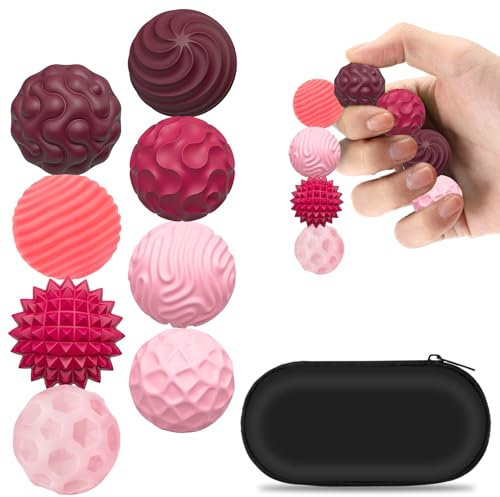 Zippicks Bolas Magnéticas Anti-Estrés De Silicona, 8 PCS Bola De Acupresión Magnética, Juguete Sensorial, Juguete Magnético Antiestrés para ADHS Niños y Adultos Anti-Ansiedad Anti-Stress