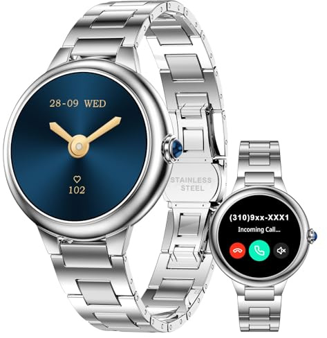 2026 Smartwatch Herren Damen, DAGPT, 1.19 Fitnessuhr Damen, 100+Sportmodi IP67 Wasserdicht Sportuhr, Smart Watch mit Schrittzähler, Herzfrequenz, SpO2, Schlafmonitor, Uhren für iOS Android Silber