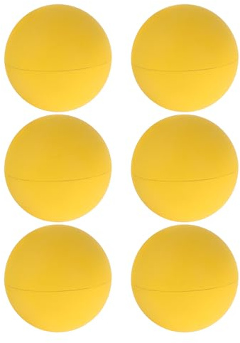Mipcase 6 Palline da Squash in Gomma Rimbalzante Professionale per Allenamento Set di Palline da Racquetball per Piccole Palle Rimbalzanti Gialle per Giochi Indoor e Outdoor