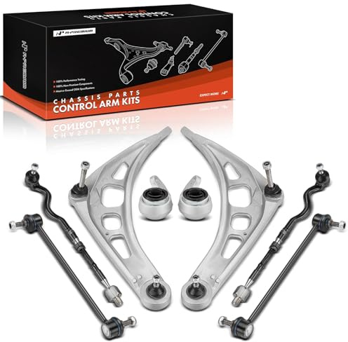 A-Premium 8Pcs Front Suspension Kit, Lower Control Arm & Bushing, Sway Bar Link, Inner Outer Tie Rod End, Compatible with BMW E46-1999-2008-318i 323Ci 323i 325Ci 325i 328Ci 328i 330Ci 330i Z4