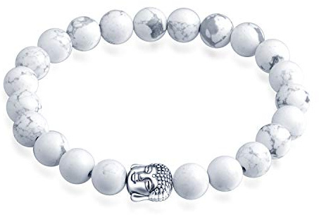 Feilok Buddha partnerarmband, armband, äkta naturstenar, chakraarmband, stretch, pärlarmband, armband, armband, vänskapsarmband, BFF-kedjor för män och kvinnor, 17 cm, Sten Metall
