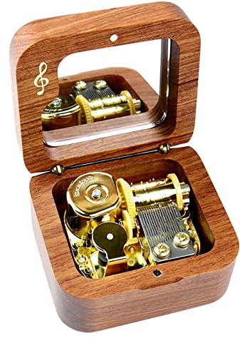 Sinzyo Howl's Moving Castle-Merry Go Round of Life Scatola musicale vintage in legno Movimento Natale San Valentino Regalo di compleanno (Nota musicale palissandro)