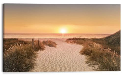 REINDERS Wandbild, Sonnenuntergang, Wohnzimmer, Wandbild, Wanddeko, Room Decor, MDF, Orange, 70 x 118