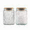 Set of 2 Vintage Glass Jars, 700 ml Candy Jars with Lids, Sugar Container Mason Jars for Home Kitchen Pantry, Cute Jar (Daisy & Sunflower)