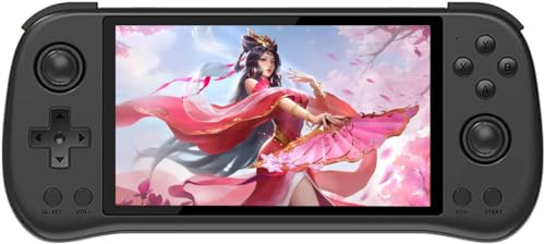 X55 Handheld-Spielekonsole, 14 cm (5,5 Zoll), IPS-Bildschirm, HDMI-Ausgang RK3566-CPU, 4000 mAh Akku, Retro, tragbare Video-Handspielkonsolen für Kinder und Erwachsene, 16 GB + 128 GB (schwarz)