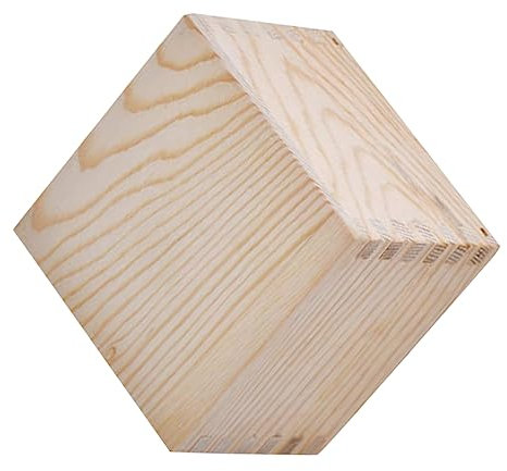 KONTONTY Mortise and Tenon Wooden Box for Teacup Storage Square Shape Slide Type Design Household Storage Decorative Wooden Box Compartments