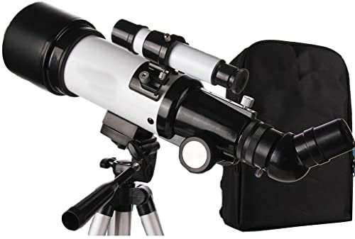 Astronomical Telescope Astronomie-Einsteigerteleskop für Erwachsene, 50–100 mm Brennweite, Reiseteleskop, Astronomie-Teleskop mit verstellbarem Stativ, bestes Astronomie-Teleskop (weißer Standard)