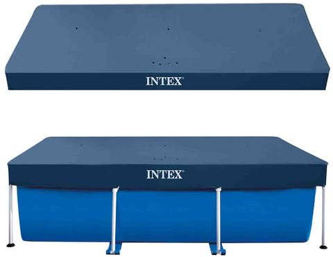 Telo Copripiscina per piscina rettangolare, PVC, Blu, 300x200 cm Copertura per piscina all'aperto, impermeabile, antipolvere, rettangolare, per piscine all'aperto