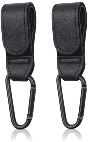 CutitiUU 2 clip per passeggino per borsa del cambio, gancio per passeggino, capacità di carico di 5 kg, accessori universali per passeggino, ganci per borse per pannolini, shopping e generi alimentari