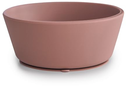 Mushie Silicone Suction Bowl, Non-Slip Suction Bowl for Babies & Toddlers, Material: Food Grade Silicone, Dishwasher & Microwave Safe (Cloudy Mauve)