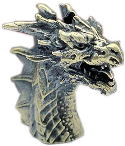 TAOYATAO Brass Dragon EDC Bead DIY Paracord Keychain Bead Bracelet Accessories Bead,Necklace Pendant Bead,Lanyard Bead,Brass Charms (Retro Brass)