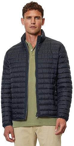 Marc O'Polo Herren Steppjacke mit Stehkragen leicht, Blau (Dark Navy), XS