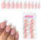 Goiern 120pcs White French Tip Press on Nails Medium Square Fake Nails Nude False Nails Square French Press ons Square Nail Acrylic Artificial Nailfor Women Girls
