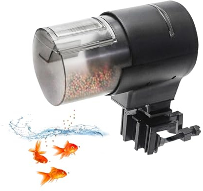 Lidzopas Automatic Fish Feeder,210ml Large Capacity Aquarium Fish Tank Food Dispenser 3 Time Setting Smart Timing Food Dispenser for Weekend Holiday [2nd Generation] One