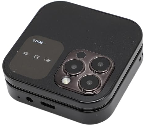 Cuifati Teléfono Celular Plegable 2G, Pantalla Dual, Botones Grandes y Cámara HD, Linterna LED, Radio FM, Reproductor de Música, Vibración, para Personas Mayores con Marcación Rápida,