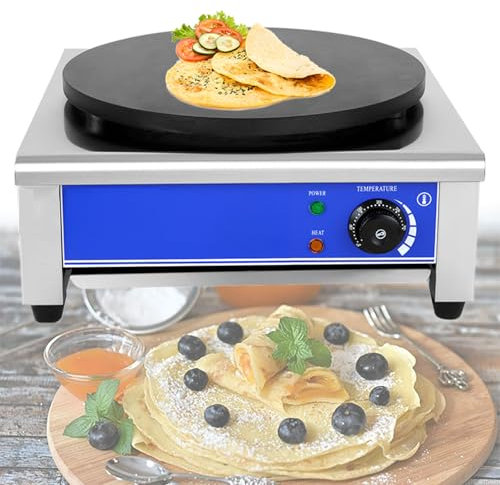 Beachtiful Crepiera Elettrica, Crepiera Commerciale Antiaderente Crepiera Elettrica Crepes Maker, per Tortilla Uova Pancake Blintzes Roti,220V2800W