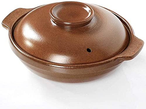 WEYFH Olla de Barro para cocinar con Olla de Barro - Cacerola Saludable con cazuela de cerámica Olla de Barro y cazuela de Plato Resistente al Calor-A_3 (A 2,5 L)