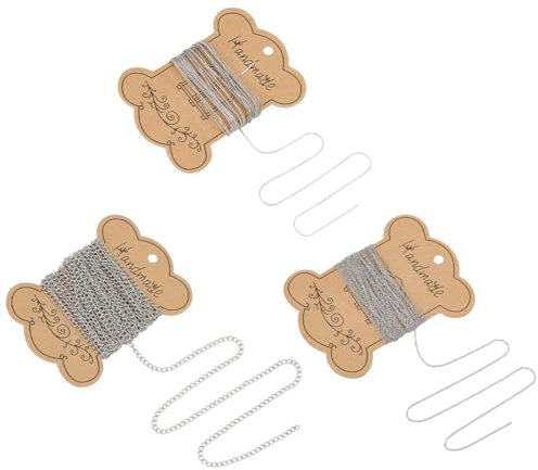 UNICRAFTALE 3 Stili 5m/Stile Catene in Acciaio Inossidabile Catene per Collane per La Creazione di Gioielli Catene A Maglie Catena per Collane Saldata Catene Coreane Catene per Bracciali Intrecciata