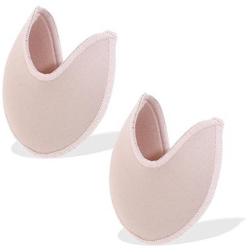 Tucnoeu Spitzenschuhe Schoner Zehenkappen für Spitzenschuhe Ballett, Zehenschutz für Ballettschuhe, Weiche Zehenpolster für Damen und Mädchen, 1 Paar, Hautfarbe(Kurze)