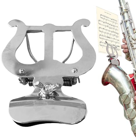 Tuxxjzm Morsetto per lira da marcia | Supporto regolabile antiscivolo a clip, doppio meccanismo di ricambio per trombone, lira da marcia