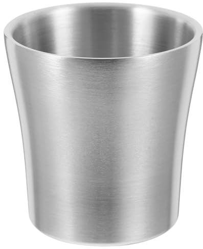 MERRYHAPY Bicchiere da Bagno Tazza Portatile Impilabile da 180ml in Acciaio Inossidabile a Forma di Vita per Viaggi e Uso Quotidiano