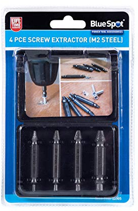 Bluespot 22305 4pce Screw Extractor (M2 Steel)