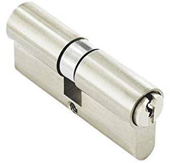 Double Euro Cylinder Lock with Nickel Finish 40 x 60mm