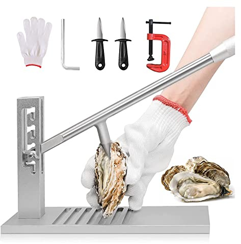Buttwo Oyster Shucker, Kit di utensili professionali in acciaio inox per ristoranti e case, con 2 coltelli per ostriche e guanti.