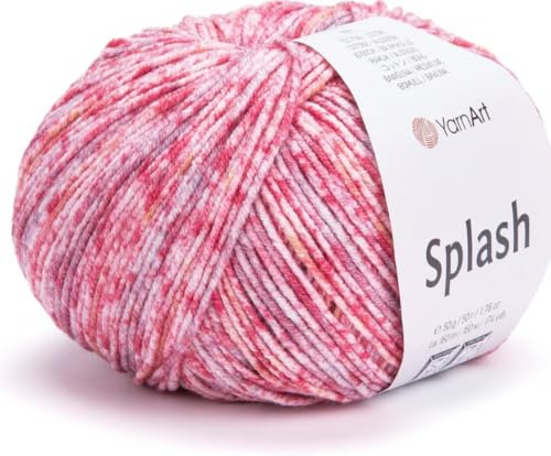 YarnArt Jeans Splash - Variegerat sportgarn 55% bomull 45% akryl 1 hud/boll 50 g 174 yds mjukt bomullsgarn för Amigurumi