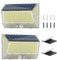 AFQLED Lampe Solaire Extérieur Détecteur de Mouvement【2 Packs/326 LED/3 Modes】, Ultra-Brillant et Installation Magnétique - IP65 Projecteur Solaire Extérieur per Giardino, Parete, Garage