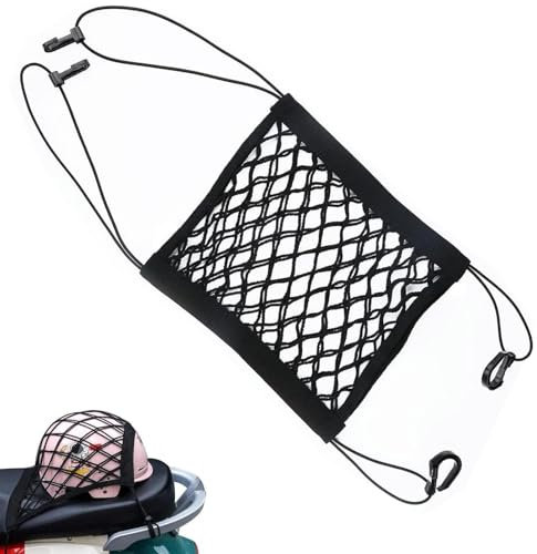 Rete per Casco Moto,Rete portabagagli moto,Borsa a rete per seggiolini auto,Adatto per il fissaggio dei caschi bagagli e può anche essere appeso in borse di stoccaggio tra i sedili auto