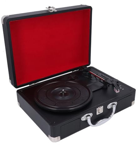 Tourne-Disque Vintage, Tourne-Disque Portable Bluetooth avec Haut-parleurs Intégrés, Tourne-Disque Rétro 33/45/78 TR/Min pour Le Divertissement et la Décoration de la Maison
