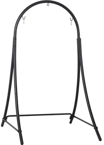 ANOW Adjustable Hammock Chair Stand, Heavy Duty Hanging Chair Stand, Black