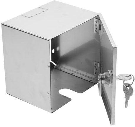 CONGARTENO Scatola Di Derivazione in Acciaio Inox Per Esterni Con Serratura Scatola Di Presa Elettrica Sicura Ed Elegante Facile Da Installare e Utilizzare Per Protezione e Durata