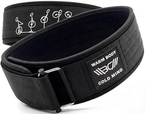 WARM BODY COLD MIND 4 Weightliftingbälte 2.0 – För olympisk tyngdlyftning, knäböj & marklyft – Gymbälte med ryggstöd för dam och herr