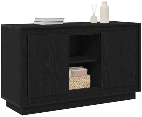 vidaXL Sideboard Svart Ek 102 x 35 x 60 cm Konstruerat trä