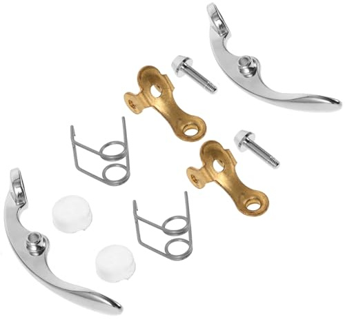 TOYANDONA 10pcs Trumpet Water Key Repair Kit Spit Valve, Screws, Rubber Pads, and Base – Brass Instrument Replacement Parts for Trumpet Maintenance and Care