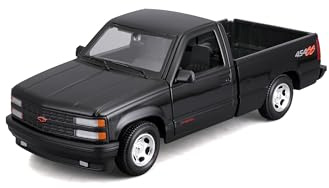 Maisto - 1/24 Chevrolet 454 SS Pick-UP Truck - Nero - Nuova FA 2022 - Auto in miniatura per bambini - Riproduzione su scala