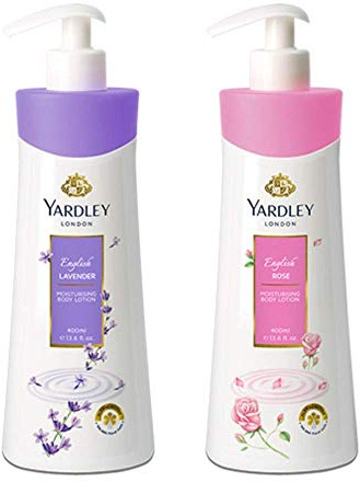 Yardley London - English Rose + English Lavender Hand & Body Lotion for Women, (350ml+350ml)