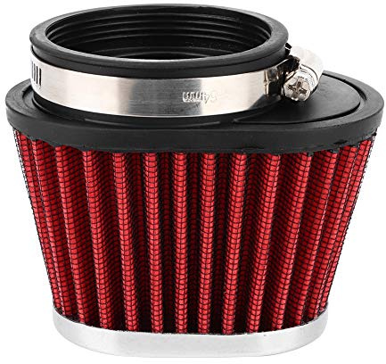 Motorcykel Luftfilter,Filtrera,Universal Motorcykel Luftintagsfilter Motor Luftfilter Röd (51mm / 55mm / 60mm), Lämplig för Alla Motorcyklar Av Rätt Storlek.(60MM)