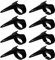 Minkissy Halloween Finger Krallen Ringe Nagel Kostüm Finger Klaue Nägel Gothic Punk Nägel für Cosplay Party 8Pcs Schwarz